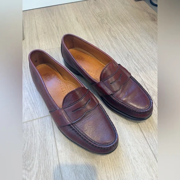 G.H. Bass & Co. Mens Burgundy Penny Loafer Dress Shoes 11 M - Picture 2 of 13